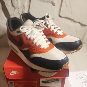 Nike Air Max Sneakers in Orange, Navy, and White